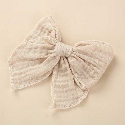 Big Cotton Bow Hair Clips