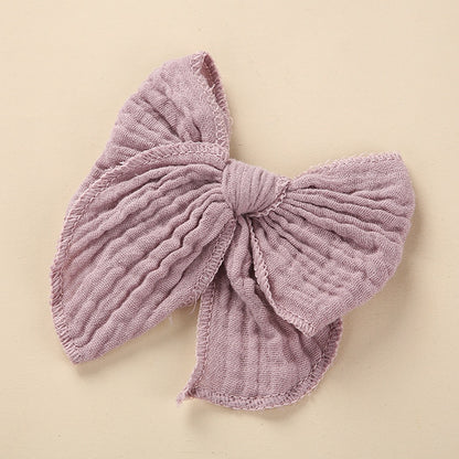 Big Cotton Bow Hair Clips