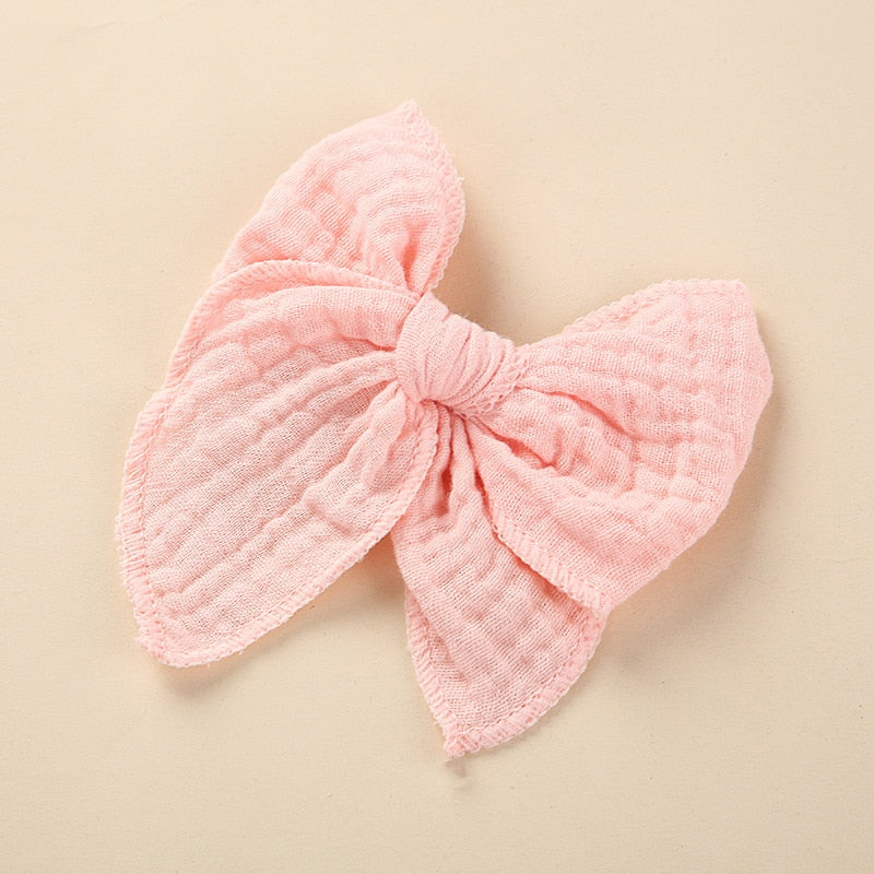 Big Cotton Bow Hair Clips