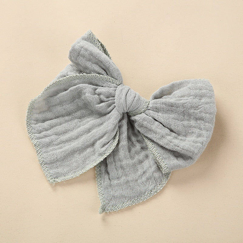 Big Cotton Bow Hair Clips