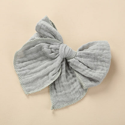 Big Cotton Bow Hair Clips