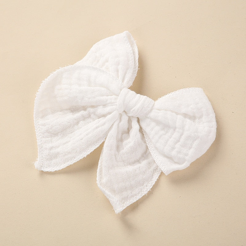 Big Cotton Bow Hair Clips