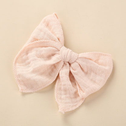 Big Cotton Bow Hair Clips