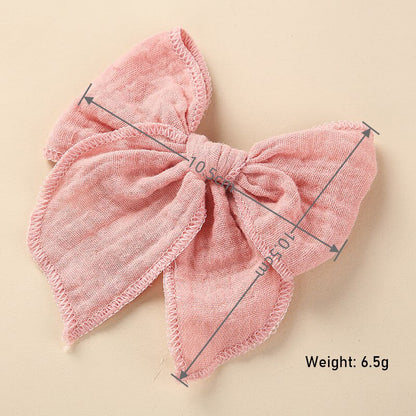 Big Cotton Bow Hair Clips