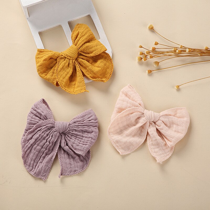 Big Cotton Bow Hair Clips