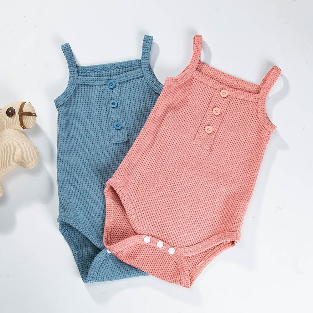 Baby Girls Sleeveless Jumpsuits