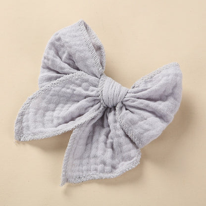 Big Cotton Bow Hair Clips